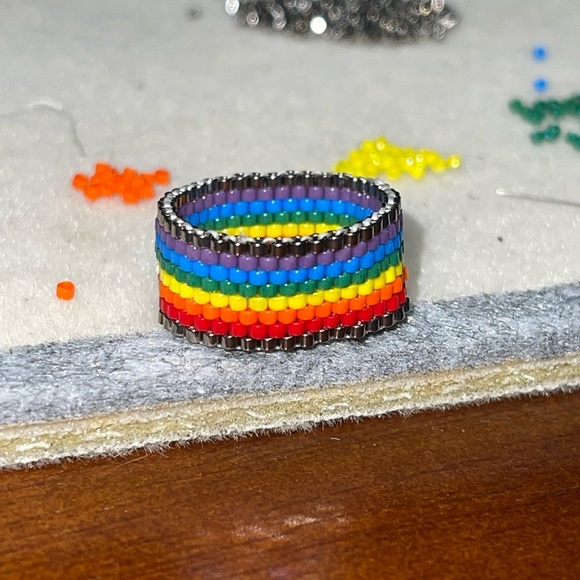 Makers Market 918 Jewelry - Colorful Beaded Ring